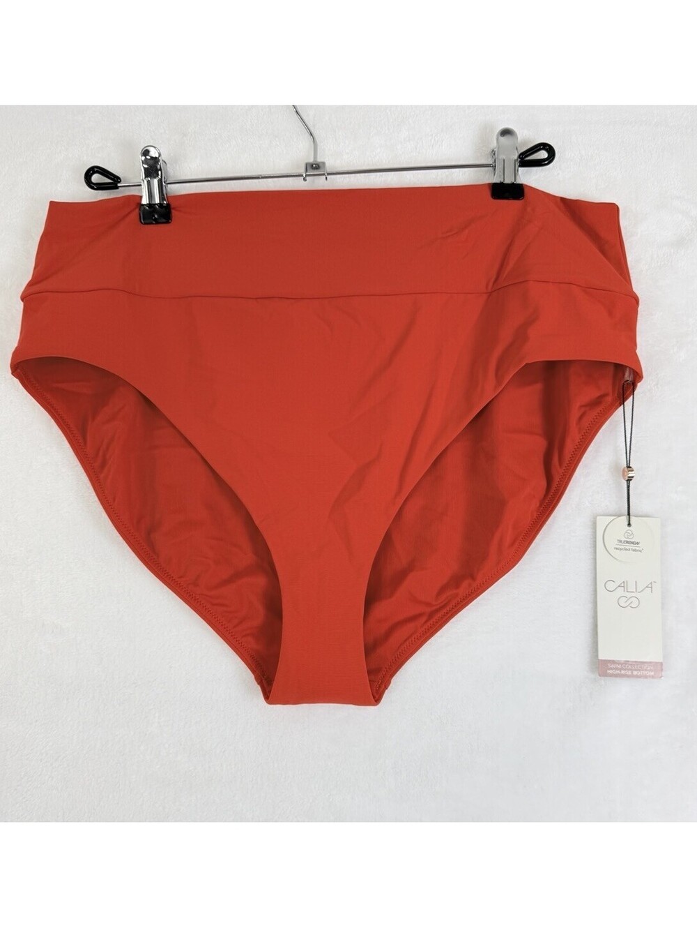 Calia Swim Bottom XL Red High Rise Wide Band Womens Tankini Swimwear New NWT